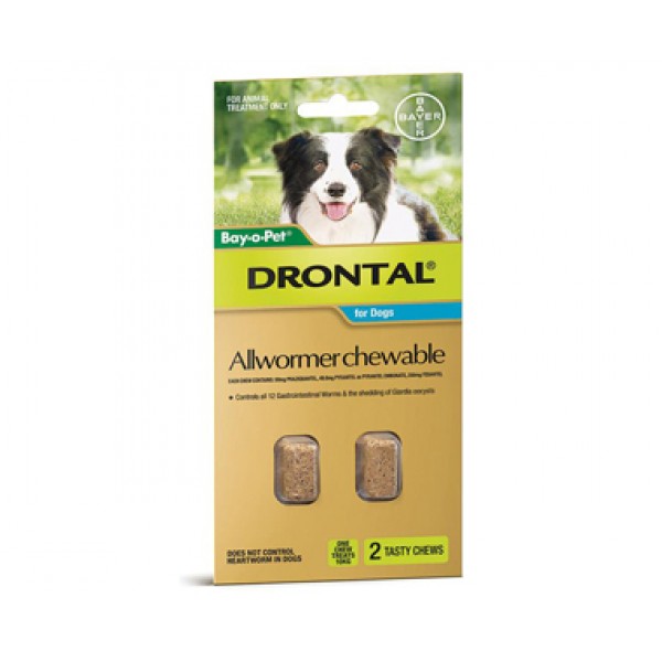 Drontal Allwormer Chewable 10kg (22lbs 