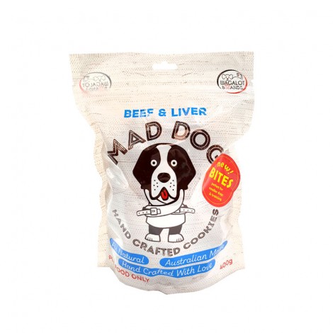  **Mad Dog Bites – Beef Liver cookies – 400g