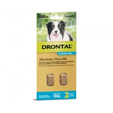 **Drontal Allwormer Chewable 10kg (22lbs) 2 Chews