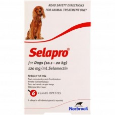 **Selapro for Dogs (Red) 10-20kg (22-44lbs) 6 Vial Pack